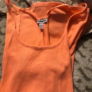 EXPRESS neon orange racer back tank top. Small. New without tags.